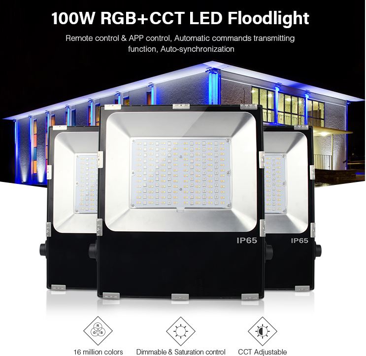 MiBoxer FUTT07 LED Flächenstrahler 100W RGB-WW (RGB-CCT) IP65 160° 230V