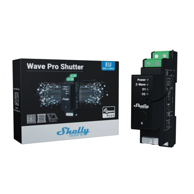 Shelly · Hutschiene · "Wave Pro Shutter" · Relais · Rollladenaktor · Z ...