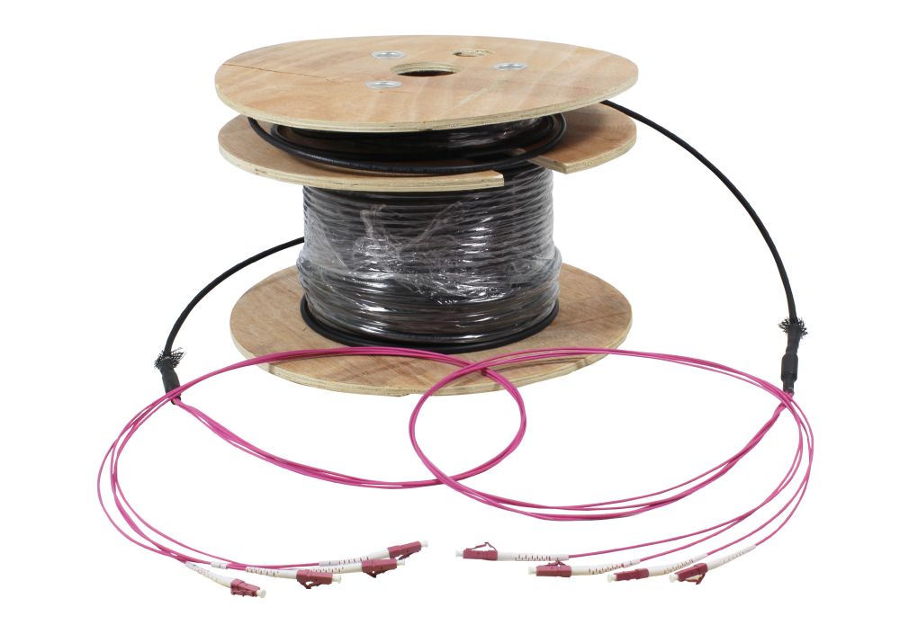 LWL-Kabel, Trunkkabel U-DQ(ZN)BH  4G 50/125, LC/LC OM4  90m, Trommel, Synergy21