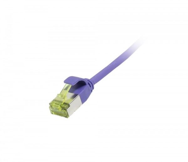 Patchkabel RJ45, CAT6A 500Mhz,10m, lila, U/FTP, slimline rund d=3,8mm, TPE/LSZH(Superflex), AWG32, m