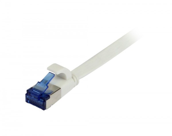 Patchkabel RJ45, CAT6A 500Mhz, 0.5m, weiss, U/FTP, flach, TPE(Superflex), AWG32, Synergy 21