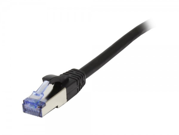 Patchkabel RJ45, CAT6A 500Mhz, 7.5m, schwarz, S-STP(S/FTP), Komponent getestet(GHMT certified), AWG