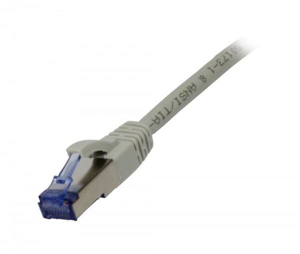 Patchkabel RJ45, CAT6A 500Mhz,15m, grau, S-STP(S/FTP), Komponent getestet(GHMT certified), AWG26, S