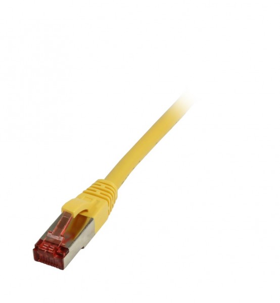 Patchkabel RJ45, CAT6 250Mhz, 0.15m gelb, S-STP(S/FTP), LSZH, Synergy 21,