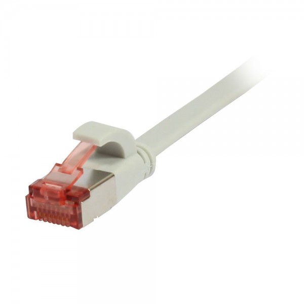 Patchkabel RJ45, CAT6 250Mhz,10m grau, FTP(U/FTP), TPE(Superflex), Flach, Synergy 21,