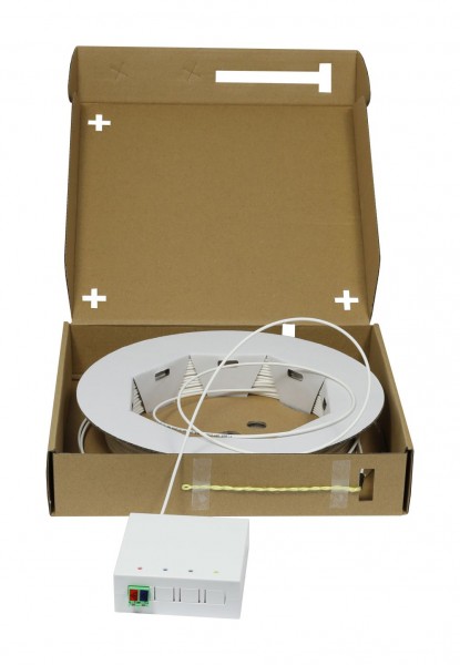 FTTH Compact Box vorkonfektioniert, 2xLC/APC -&gt; open End, 20m, 9/125u, G.657.A2, 2-Faser, OD=2,2mm