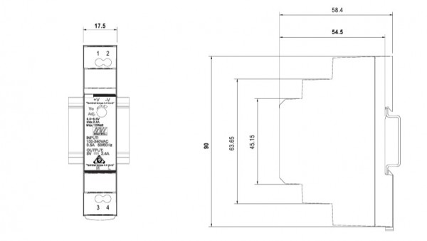 MEAN WELL Netzteil - 12V 15W Hutschiene