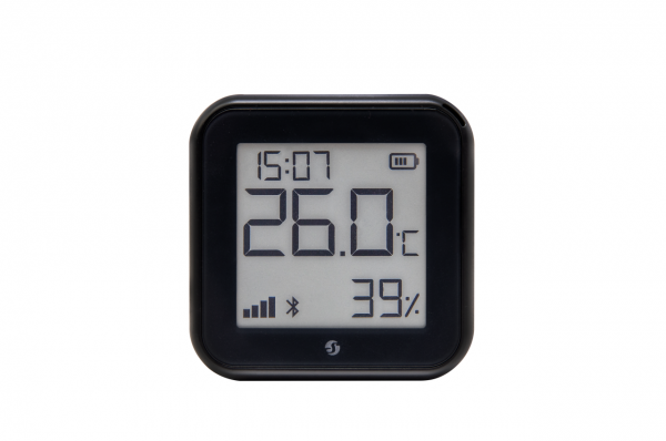 Shelly · Plug &amp; Play · "H&amp;T Gen. 3 Matte Black" · Temperatur- &amp; Feuchtigkeitssensor · WLAN · BT · US