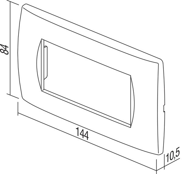 TEM Serie Modul Rahmen OS COVER PLATE SOFT4M PW