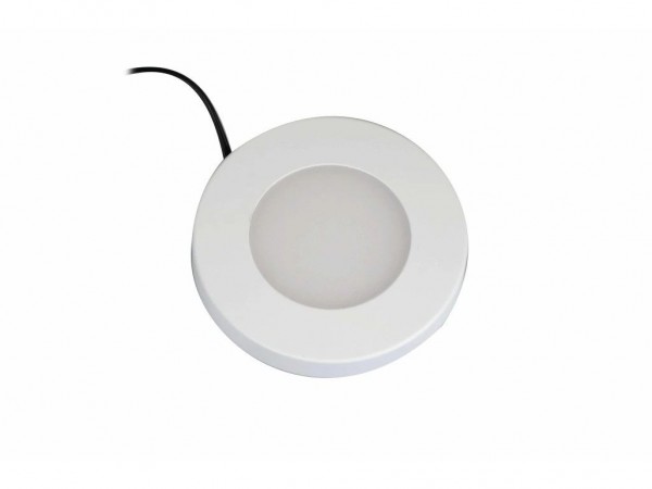 Synergy 21 Downlight Round / 3000K Weiß / 12V / 76Ø x 10mm Möbelleuchte mit AMP Stecker