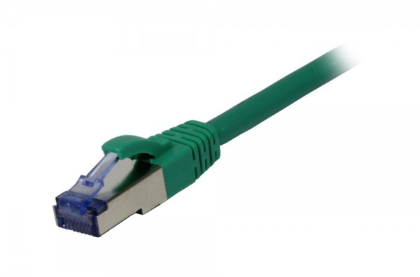 Patchkabel RJ45, CAT6A 500Mhz, 0.5m, grün, S-STP(S/FTP), Komponent getestet(GHMT certified), AWG26,