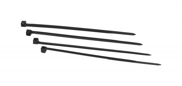 ALLNET 19"zbh. Kabelbinder, L200xB3,6mm, 100er Pack, Schwarz, UV-Beständig, Synergy 21