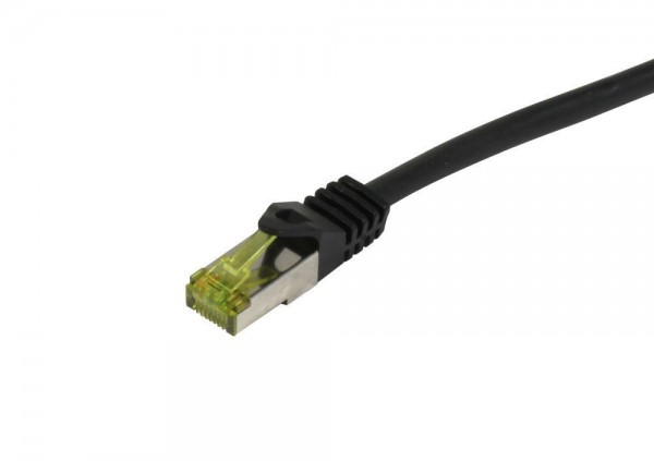 Patchkabel RJ45, CAT6A 500Mhz, 12.5m, schwarz, S-STP(S/FTP), PUR Indoor/Outdoor/Indu (UV/Water/oil/