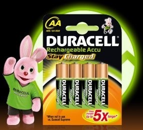 Akku NiMH AA 1, 2V StayCharged (HR06) 2400mAh *Duracell* 4er-Pack