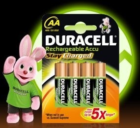 Akku NiMH AA 1, 2V StayCharged (HR06) 2400mAh *Duracell* 4er-Pack