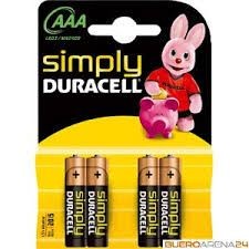 Batterien Micro AAA 1,5V *Duracell* Simply - 4er Pack