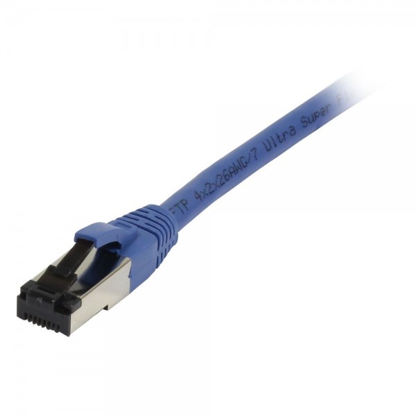 Patchkabel RJ45, CAT8.1 2000Mhz, 0.5m, blau, S-STP(S/FTP), TPE(Ultra SuperFlex), AWG26, Synergy 21