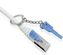 Patchkabel RJ45, CAT6A 500Mhz, 3m, grau, S-STP(S/FTP), mit Schloss, AWG26, Synergy 21