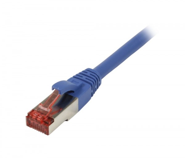 Patchkabel RJ45, CAT6 250Mhz, 3m blau, S-STP(S/FTP), LSZH, Synergy 21,