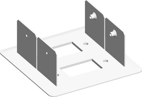 TEM Serie Modul Brüstungskanal FIXING PLATE MA DOUBLE2x 130x6