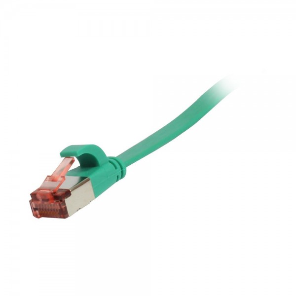 Patchkabel RJ45, CAT6 250Mhz, 2m grün, FTP(U/FTP), TPE(Superflex), Flach, Synergy 21,