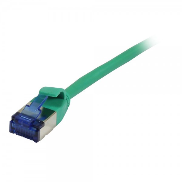 Patchkabel RJ45, CAT6A 500Mhz,10m, grün, U/FTP, slimline rund d=3,8mm, TPE(Superflex), AWG32, Synerg