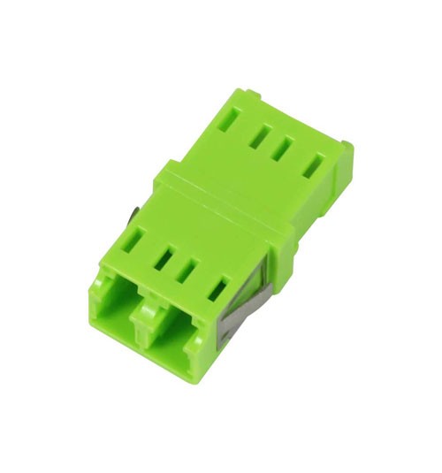 LWL-Kupplung, LC-Buchse/LC-Buchse, 50/125u Multimode OM5, lime Green, duplex, PVC, ohne Flansch, Syn