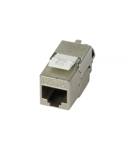 Keystone, Modul, TP-Buchse(RJ45), CAT6A, 500MHz, Slim-line, mit Kabelklemme, Synergy 21,