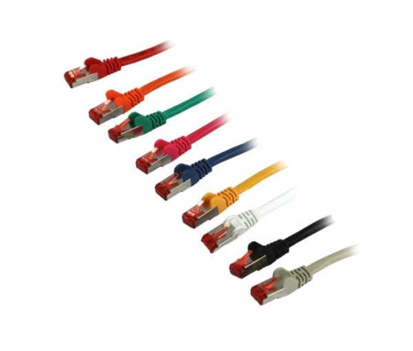 Patchkabel RJ45, CAT6 250Mhz, 1.0m schwarz, S-STP(S/FTP), Sy