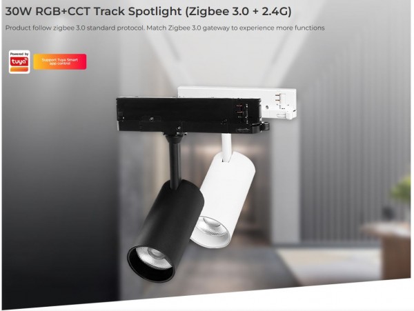 MiBoxer TS5-30W-ZR LED Track Spotlight 30W RGB-WW (RGB-CCT) Zigbee 3.0 + 2.4G weiß