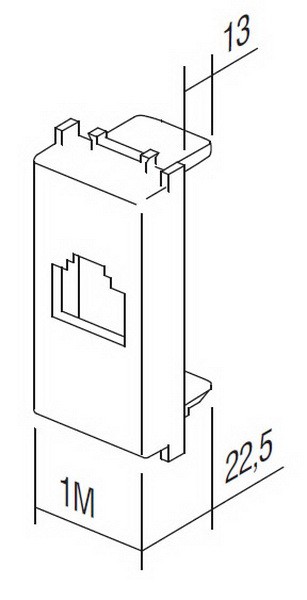 TEM Serie Modul Steckdosen ADAPTER KS UNIVERSAL1M PW