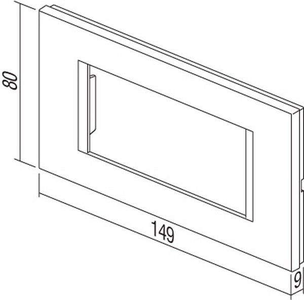 TEM Serie Modul Rahmen OL COVER PLATE LINE4M PW