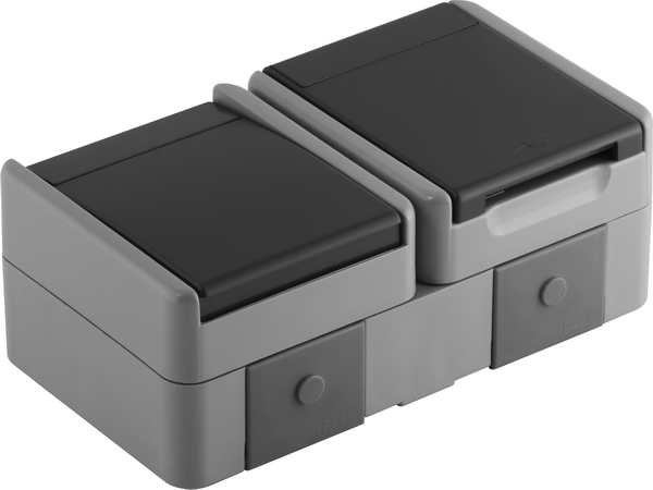 TEM Serie Fontana SOCKET SCH+SWITCH 2WAY HORIZ S