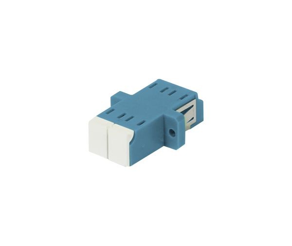 LWL-Kupplung, LC-Buchse/LC-Buchse, 9/125u Singlemode OS2, blau, duplex, PVC, Keramikhülse, mit Flan