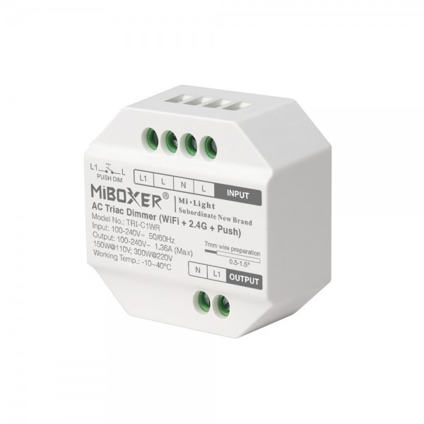 Synergy 21 LED Dimmer Controller AC TRIAC WiFi+2,4G+Push *Milight/Miboxer*