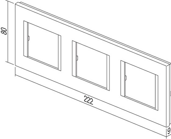 TEM Serie Modul Rahmen OL COVER PLATE LINE3x2M PW