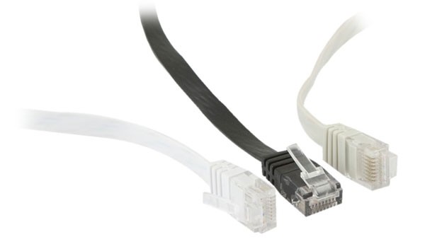 Patchkabel RJ45 UTP(U/UTP).10m grau, CAT6, PVC, Flach, Synergy 21,