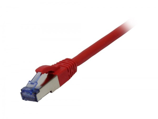 Patchkabel RJ45, CAT6A 500Mhz, 7.5m, rot, S-STP(S/FTP), Komponent getestet(GHMT certified), AWG26,