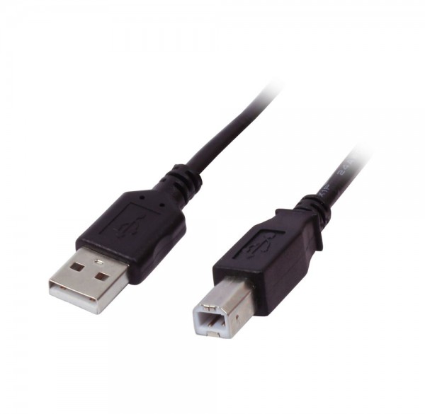 Kabel USB2.0, 1.8m, A(St)/B(St), Schwarz, Premium, Synergy 21,