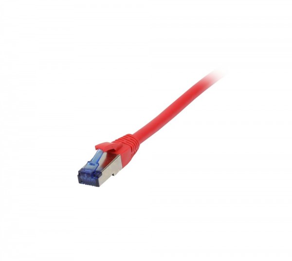 Patchkabel RJ45, CAT6A 500Mhz, 0.25m, rot, S-STP(S/FTP), TPE(Superflex), AWG26, Synergy 21