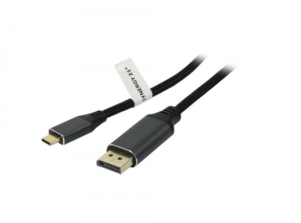 Kabel Video USB3.1 Type-C => DisplayPort V1.4, ST/ST, 1.8m, Ultra HD II 8K*4K@60hz, Synergy21,