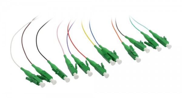 LWL-Pigtail-LC(APC) 9/125u, 1,5mtr. OS2, 12-Pack, farbig, Synergy 21,