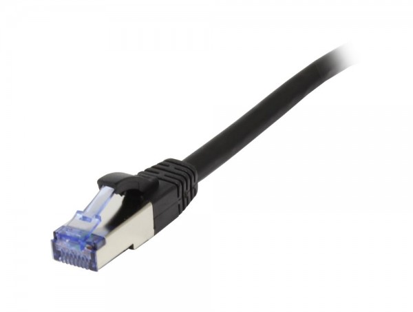 Patchkabel RJ45, CAT6A 500Mhz, 0.5m, schwarz, S-STP(S/FTP), Komponent getestet(GHMT certified), AWG