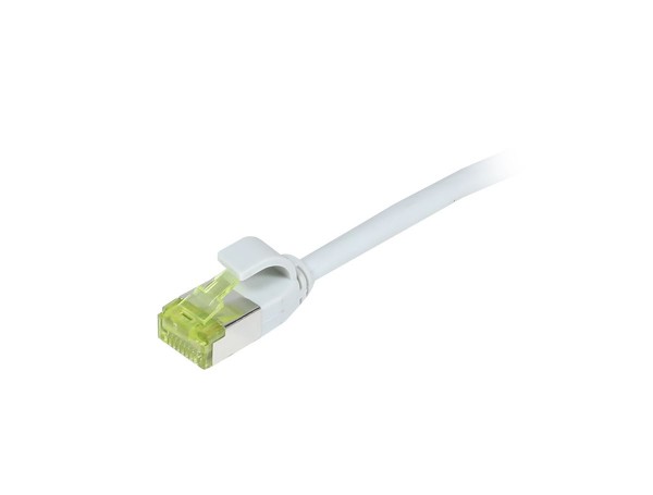 Patchkabel RJ45, CAT6A 500Mhz, 7.5m, grau, S/FTP, slimline rund d=4,5mm, TPE/LSZH(Superflex), AWG28,