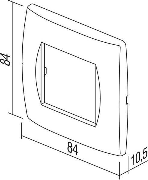 TEM Serie Modul Rahmen OS COVER PLATE SOFT2M IW