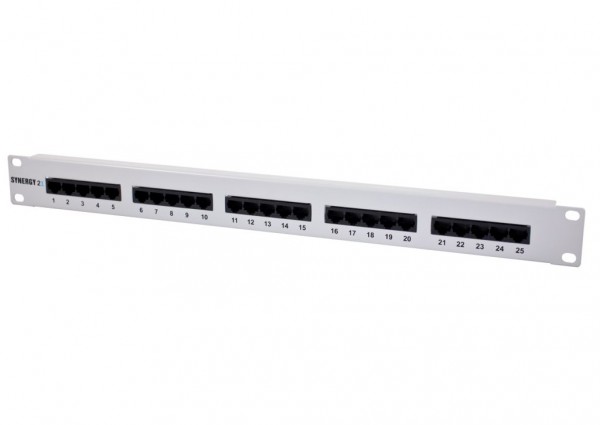 Patch Panel 25xTP, CAT3, ISDN, 19&quot;, Lichtgrau Synergy 21,