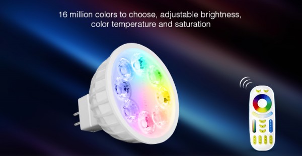 Synergy 21 LED Retrofit GX5,3 4W RGB-WW Lampe mit Funk und WLAN *Milight/Miboxer*
