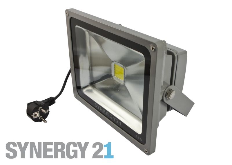 Synergy 21 LED Spot Outdoor Baustrahler 50W graues Gehäuse - warmweiß V2, LED Baustrahler, LED Beleuchtung aussen, LED
