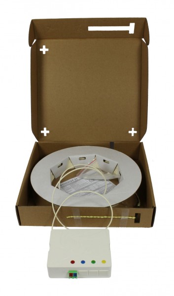 FTTH Compact Box vorkonfektioniert, 2xLC/APC -&gt; open End, 60m, 9/125u, G.657.A2, 2-Faser, OD=2,2mm