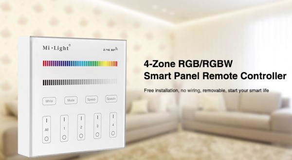 Synergy 21 LED Fernbedienung Smart Panel RGB/RGB-W 4 Zonen *Milight/Miboxer*